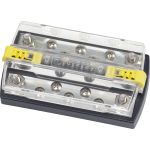 Blue Sea Systems DualBus Plus 150A BusBar - 5/16"-18 Stud 5 Gang | Blackburn Marine